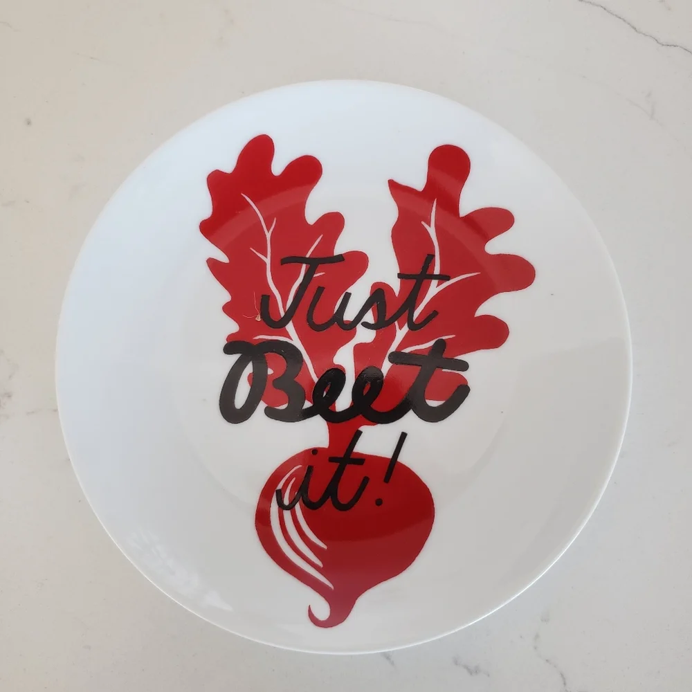 Like New Crate & Barrel Just Beet It Plate
